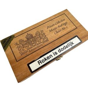 Wooden Amsterdam Cigar Box • Private Collection Manja Andringa Valet Watch Case